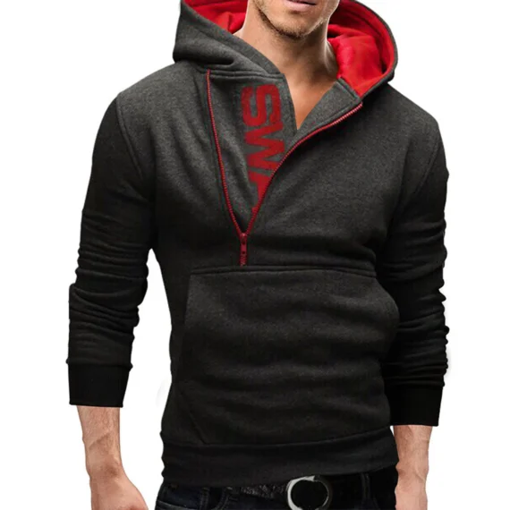 Y2K Contrast Zip Hoodie Casual Streetwear 4 | PricZone