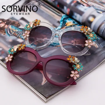 Luxury Rhinestone Cat Eye Sunglasses for Women 2