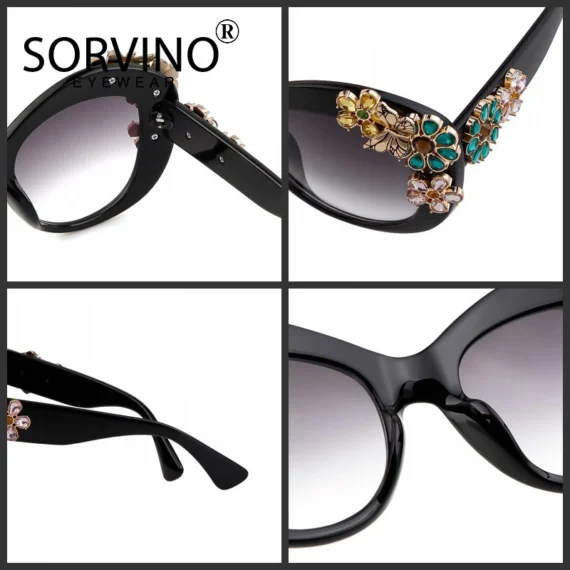 Luxury Rhinestone Cat Eye Sunglasses for Women 4 | PricZone