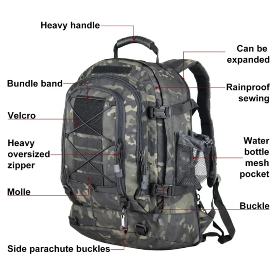 Tactical 40L 65L Hiking Camping Backpack 5 | PricZone