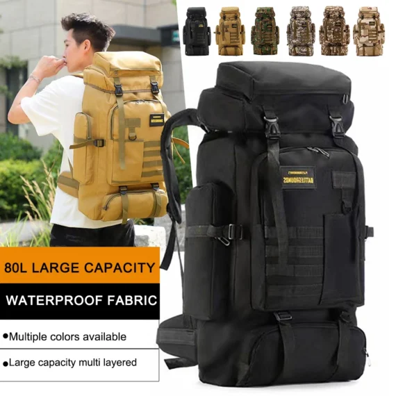 80L Tactical Backpack Waterproof Durable | PricZone