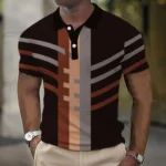 Striped Polo Shirt Summer Casual Streetwear | PricZone