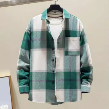 Cozy Plaid Lapel Shirt for Men - Autumn Streetwear