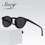 Vintage Round Retro Rivet Round Sunglasses 4 | PricZone