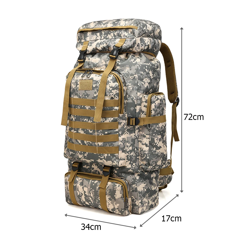 80L Tactical Backpack: Military Trek & Assault Gear