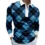 Lozenge Print Polo Casual Long Sleeve Style