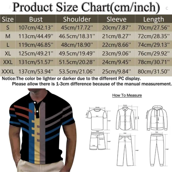 Striped Polo Shirt Summer Casual Streetwear 6 | PricZone