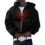 Red Cobweb Zip Hoodie Y2K Casual Autumn Jacket