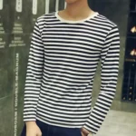 Striped Casual Pullover Long Sleeve Round Neck 3 | PricZone