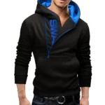 Y2K Contrast Zip Hoodie Casual Streetwear | PricZone