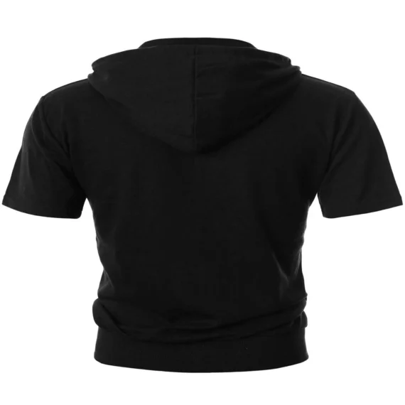 Zip Up Hoodie Short Sleeve Pocket Style 4 | PricZone