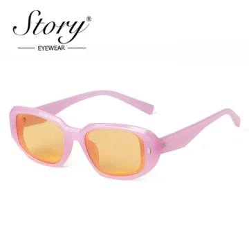 Pink Rectangle Sunglasses for Men & Women 2