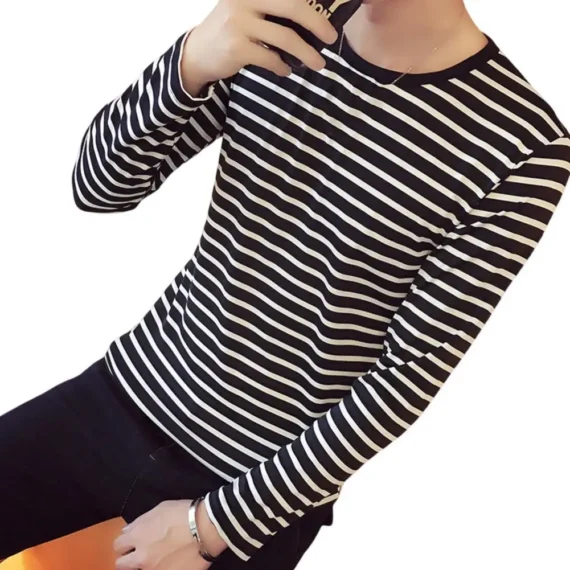 Striped Casual Pullover Long Sleeve Round Neck 4 | PricZone