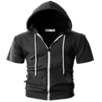 Zip Up Hoodie Short Sleeve Pocket Style 2 | PricZone