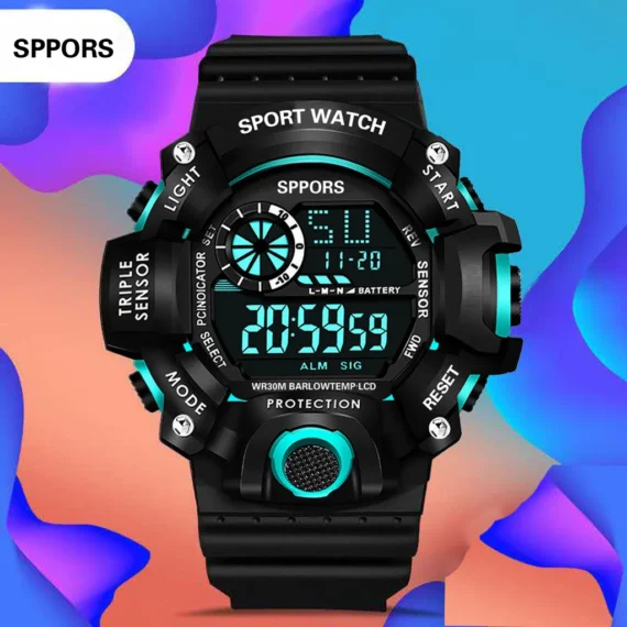 Water Resistant Mens LED Sports Watch 3 | PricZone