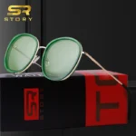 Retro Chic Polarized Round Sunglasses for Women Green Lens 1 | PricZone