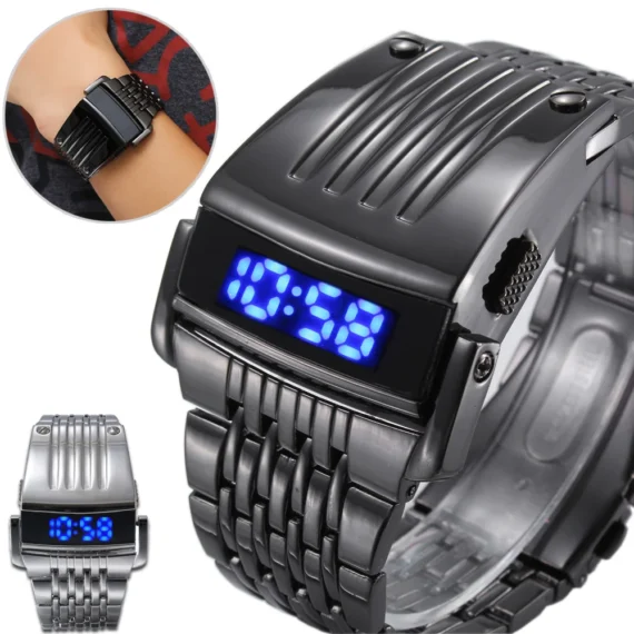 LED Tactical Watch Mens Steel Military Luxury Waterproof 1 | PricZone