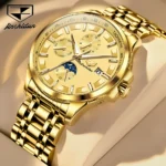 Luxury Gold Moon Phase Watch 44mm JSDUN 1 | PricZone