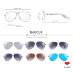 BARCUR UV400 Polarized Pilot Shades for All 3 | PricZone