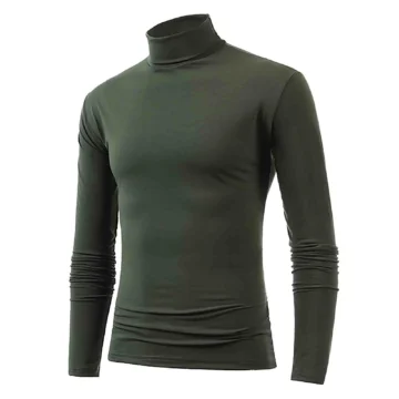 Thermal High Collar Mens T Shirt for Winter Warmth | PricZone