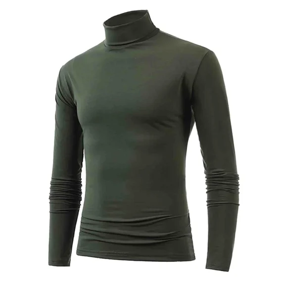 Thermal High Collar Mens T Shirt for Winter Warmth | PricZone