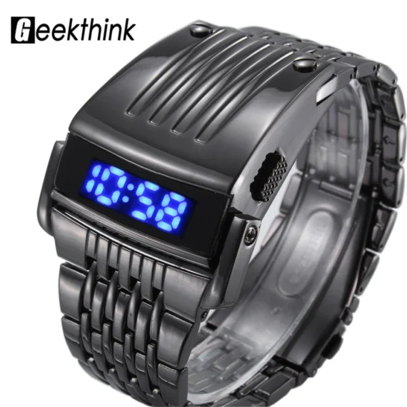 LED Tactical Watch Mens Steel Military Luxury Waterproof 6 | PricZone