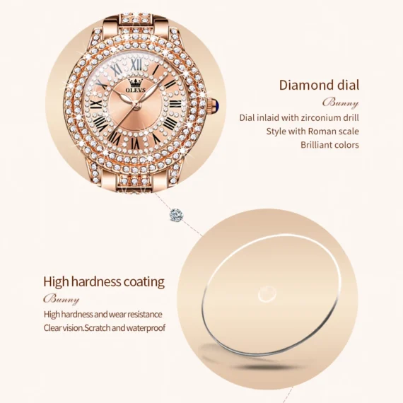 Elegant Diamond Watch for Women OLEVS Luxury 3 | PricZone