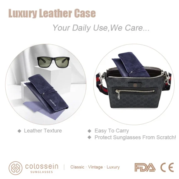 COLOSSEIN Polarized Classic Shades UV400 Protection Square Frame 6 | PricZone