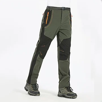 Warm Fleece-Lined Mens Hiking Pants - Waterproof & Windproof