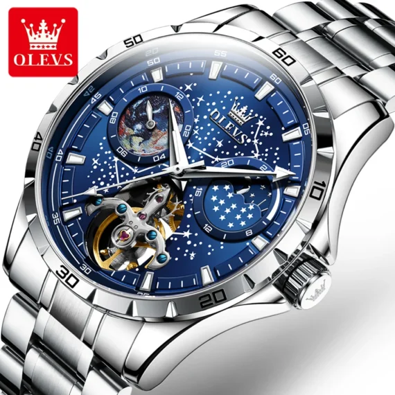 Starry Night Moon Phase Watch OLEVS Automatic 4 | PricZone