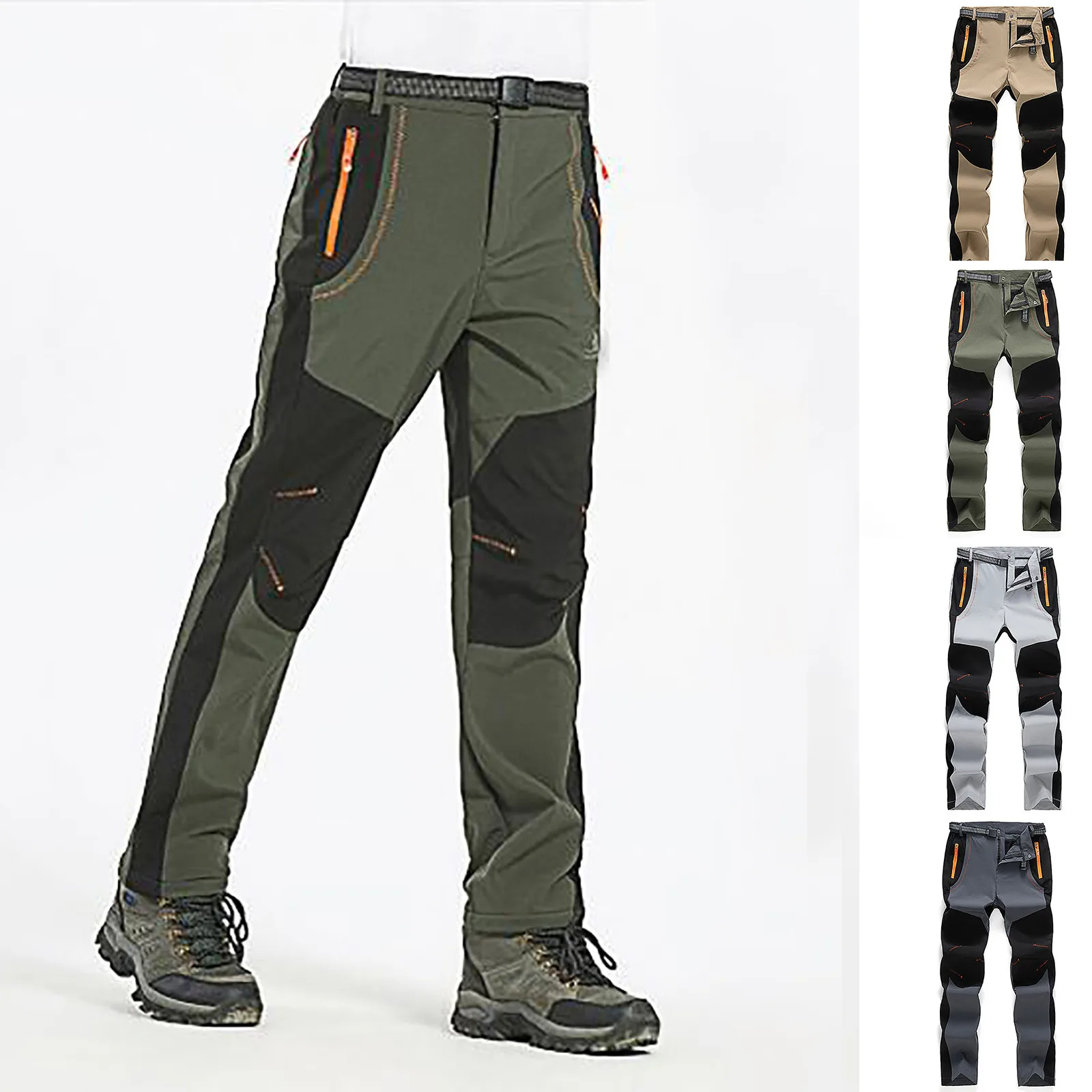 Warm Fleece-Lined Mens Hiking Pants - Waterproof & Windproof