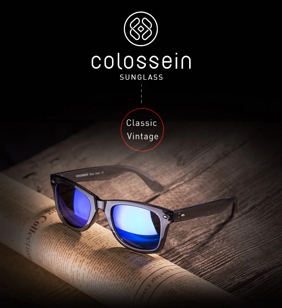 Vintage COLOSSEIN Polarized Shades: UV400 Men & Women