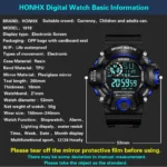 Water Resistant Mens LED Sports Watch 4 | PricZone