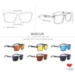 Vintage Square Polarized Sunglasses by BARCUR for Sports Style 4 | PricZone