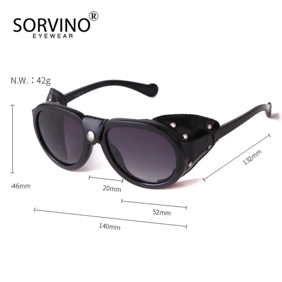 Steampunk Polarized Sunglasses with Side Shades 5 | PricZone