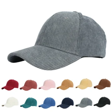 Warm Plush Corduroy Baseball Cap for Men & Women 2