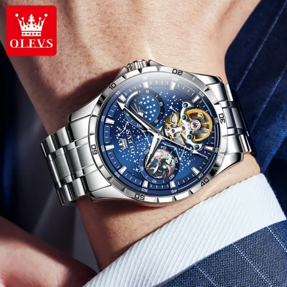 Starry Night Moon Phase Watch OLEVS Automatic 3 | PricZone