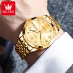 Gold Quartz Mens Watch Waterproof Luminous Luxury 4 | PricZone