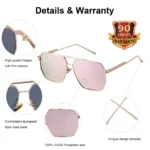 Pink Pilot Polarized Sunglasses UV400 for Men Women 6 | PricZone