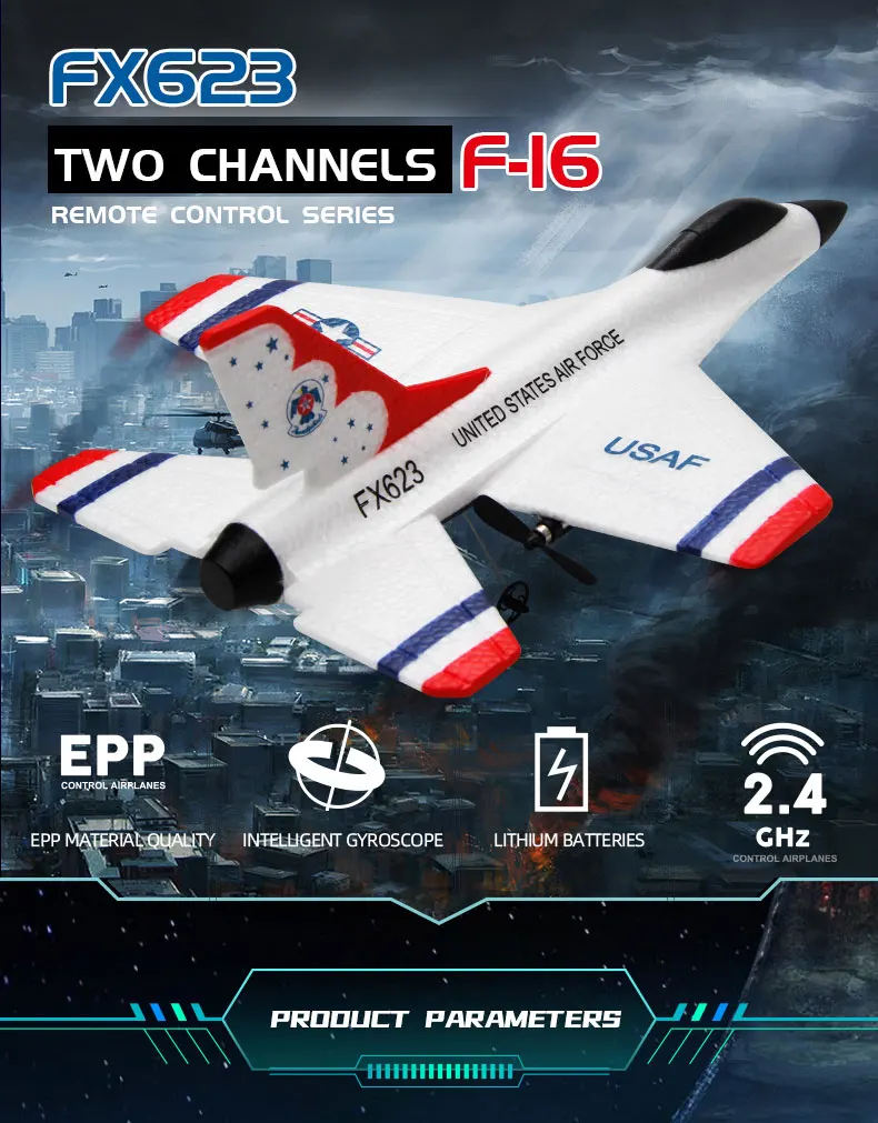 F16 Falcon RC Glider - EPP Foam 360° Stunt Flyer 2.4G