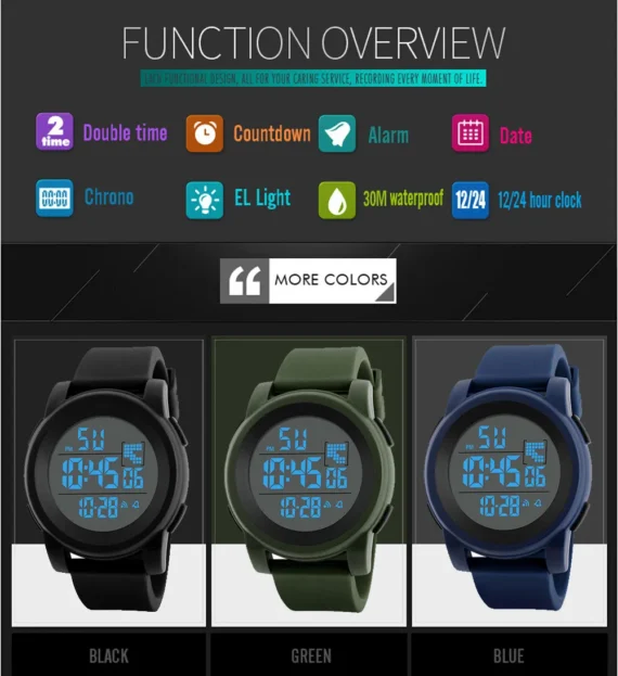 Multifunction Mens Sport Watch Luxury Digital 2