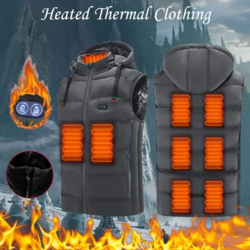 9 Zone Heated Vest Winter Warmth  Comfort 2 | PricZone