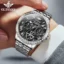 OUPINKE 3252 Elite Diamond Skeleton Watch