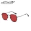 Hexagon Retro Polarized Shades Unisex – Red Lens