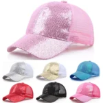 Sequin Sparkle Ponytail Baseball Cap Sun Protection 1 | PricZone