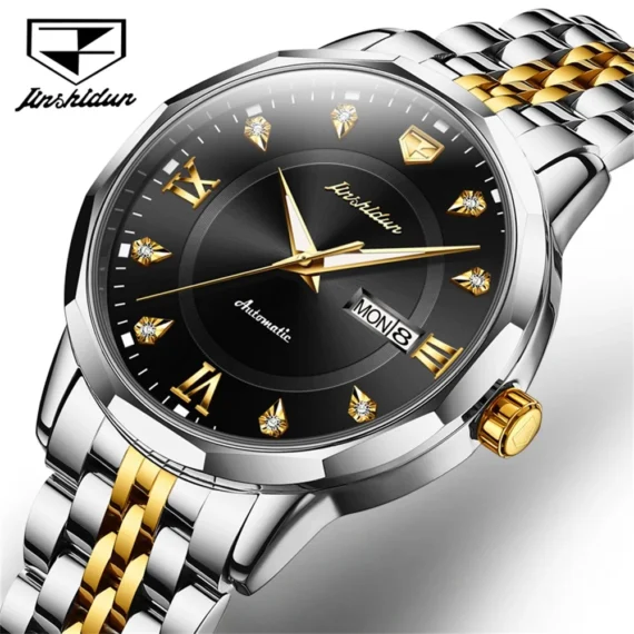 Golden Luxury Watch JSDUN 8948 Auto Date 1 | PricZone