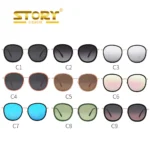 Retro Chic Polarized Round Sunglasses for Women Green Lens 5 | PricZone