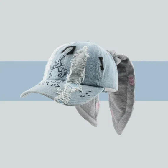 Y2K Graffiti Hip Hop Baseball Cap with Ears for Women 6 | PricZone