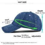 Unisex Denim Baseball Cap Retro Washed UV Protection 6 | PricZone