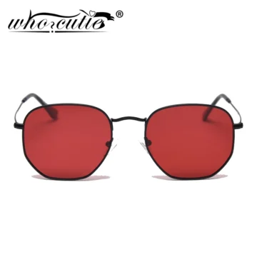 Hexagon Retro Polarized Shades Unisex - Red Lens 2